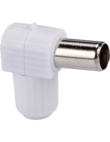 Fiche coaxiale coudée ø 9,52 mm male