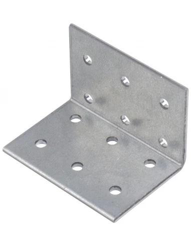 Équerre d'assemblage galvanisée perforée 2,5 mm 80 x 80 x 60