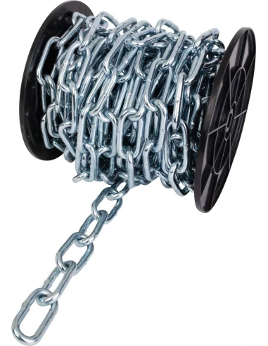 Chaine soudée droite maille longue en bobine bobine de 12 m - maille 52x16mm