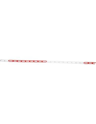 Chaine signalisation rouge et blanche diam 8mm - sac de 25 m