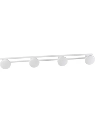 Porte-manteau métallique laqué blanc 4 têtes 61cm