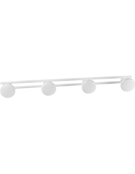 Porte-manteau métallique laqué blanc 4 têtes 61cm