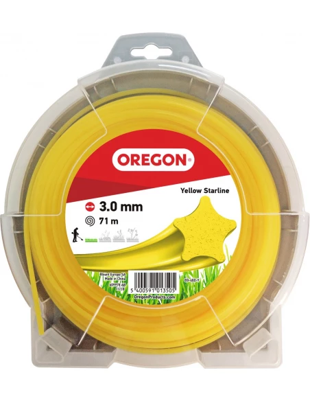 Fil étoile jaune 3.0mm 71m pour coupe bordure - OREGON
