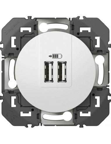 Chargeur USB Dooxie Double Double port USB-A intégré - Legrand