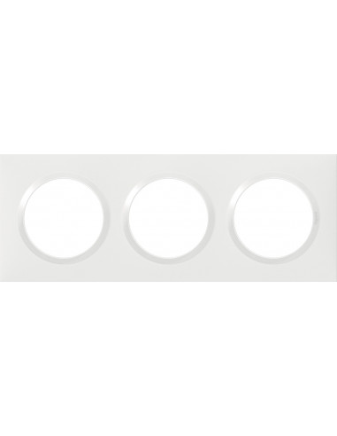 Plaque Dooxie 3 Postes Blanc Design moderne, installation facile - LEGRAND