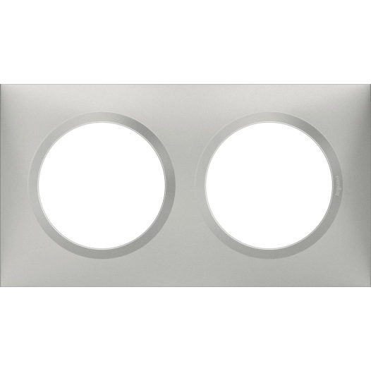 Plaque decorative dooxie 2 postes aluminium