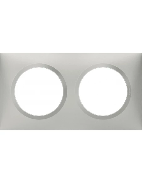 Plaque decorative dooxie 2 postes aluminium