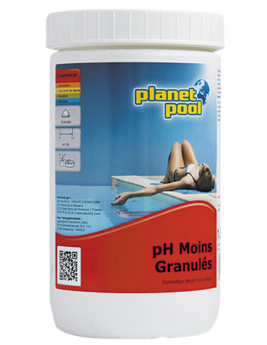 Correcteur pH- Planet Pool 1kg Ajuste et stabilise le pH de l'eau de piscine - Planet Pool