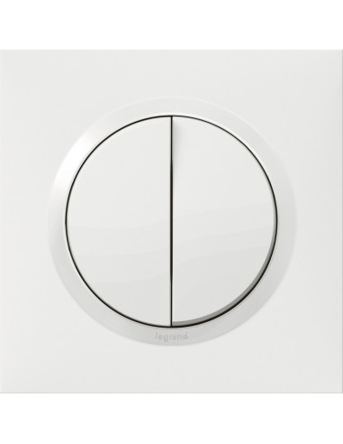 Dooxie Double Va-et-Vient Blanc Interrupteur double va-et-vient moderne - Legrand