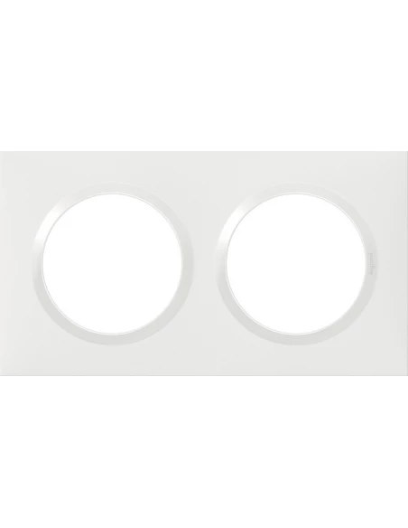Plaque decorative dooxie 2 postes blanc - LEGRAND