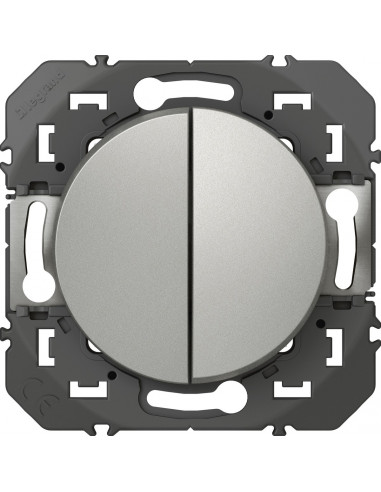Interrupteur Double Va-et-Vient Dooxie Aluminium Commande d'éclairage double robuste et design - Legrand