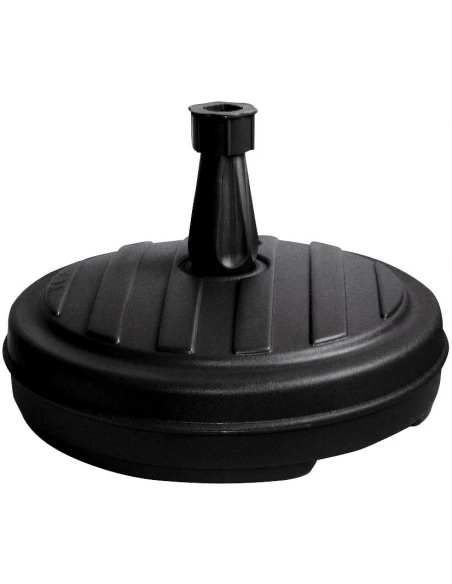 Pied de parasol plastique rond gris anthracite - EDA