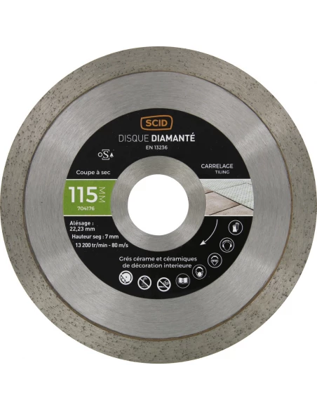 Disque carreleur haut de gamme 115 22,23