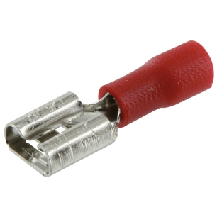 Clip femelle pré isolé rouge 6,35 10