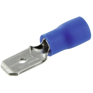 Clip male pré isolé bleue 6,35mm - 10 pièces