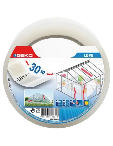 Adhésif de réparation baches et serres - 50 x 33 mm - transparent