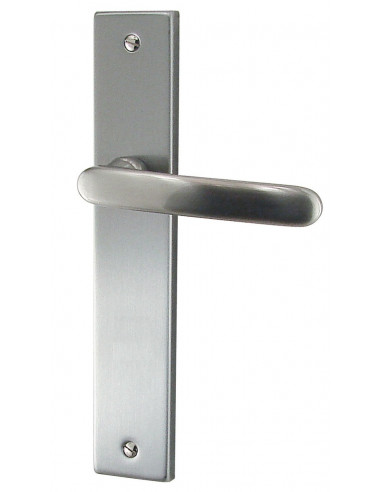 Poignée Biar Nickel Satin Kit complet poignée de porte intérieure en Zamak, finition nickel satiné, avec bec de cane