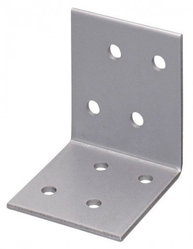 Équerre de fixation 100x100mm Acier zingué robuste 2,0mm - Alberts
