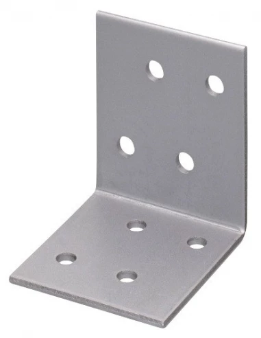 Equerre d'assemblage galvanisée perforée 2 mm 100 x 100 x 40