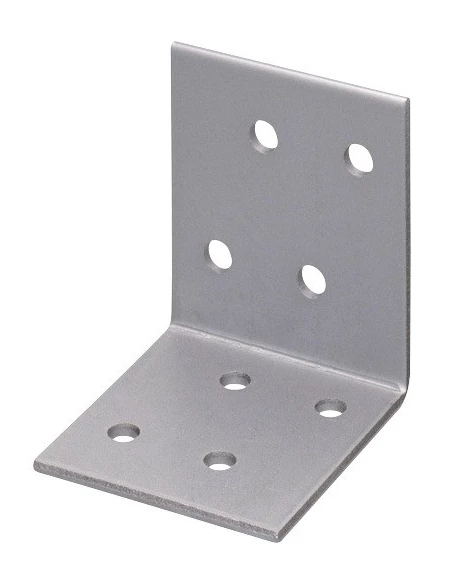 Equerre d'assemblage galvanisée perforée 2 mm 100 x 100 x 40