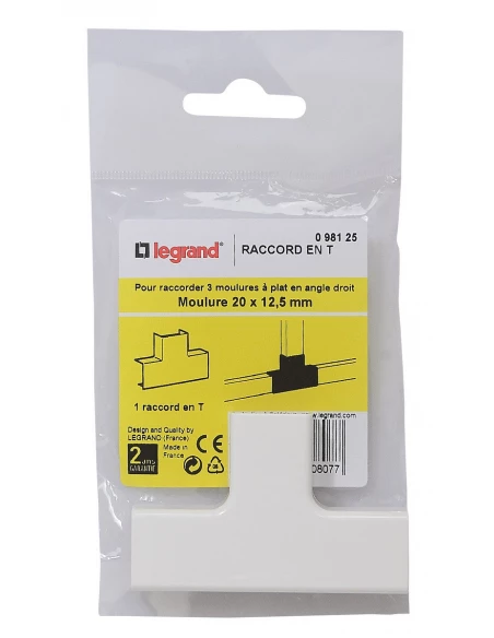 Système de moulure 20 x 12,5 mm té de derivation
