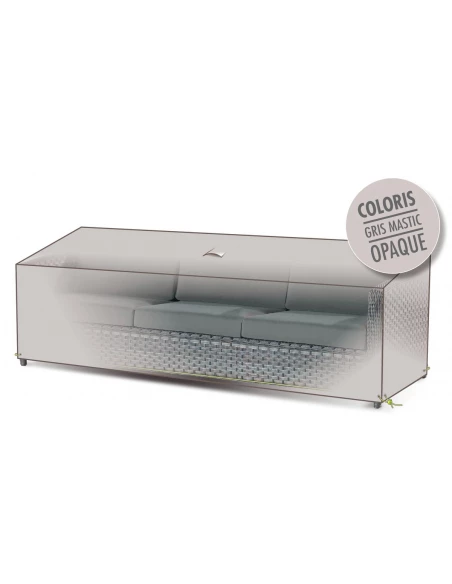 Housse de protection de mobilier de jardin canapé 3 places l 2,05 x l 0,85 x h 0,75