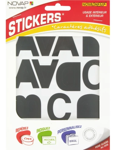 Lettre adhésive 40 noir