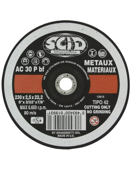 Disque abrasif universel 230 ø (mm)