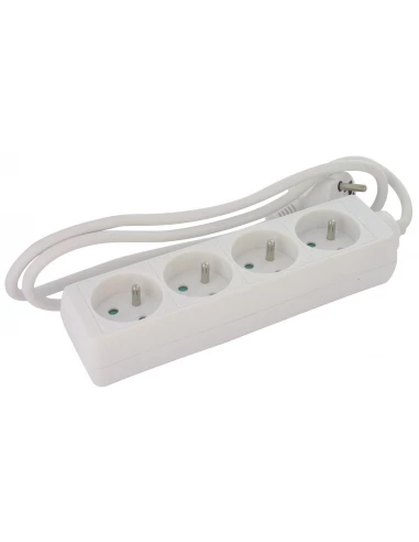 Bloc multiprise standard 3g 1mm² sans interrupteur 4 x 2p+t 1,50