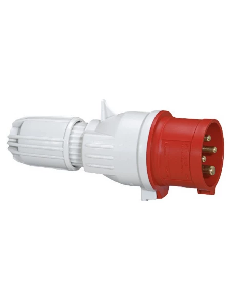 Fiche droite male ip44 -ik09 3p+t 16 415