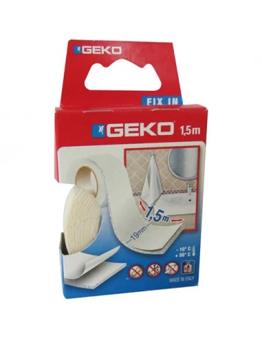 Adhésif double face mousse - 19 mm x 1 5 m - blanc