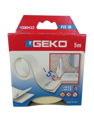 Adhésif double face mousse - 19 mm x 5 m - blanc