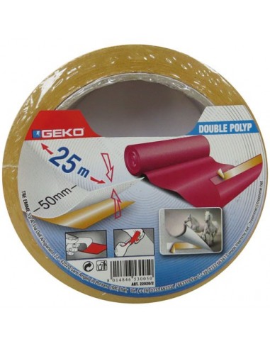 Adhésif Double Face Polypropylène Fixation Polyvalente Forte - GEKO