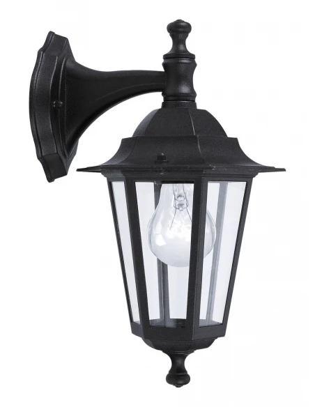 Laterna-applique D'extérieur Descendante Métal & Verre H35cm Noir Eglo