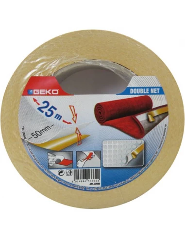 Adhésif double face tissu - 50 mm x 25 m
