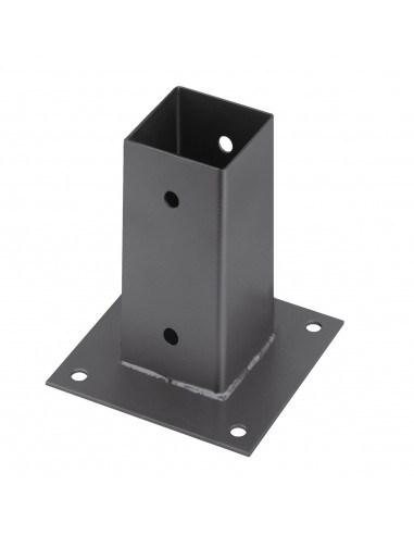 Ancre Platine Tube 91x91 Fixation robuste pour poteaux bois carrés - Alberts