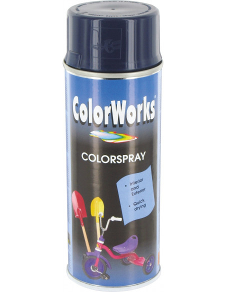 Peinture brillante aérosol 400ml bleu fonce
