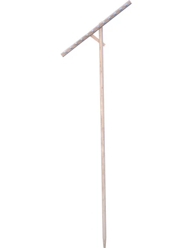 Rateau bois 12 dents plastique