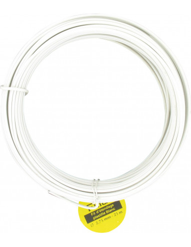 Corde à linge fil plastifié blanc ø 2,75 mm 25