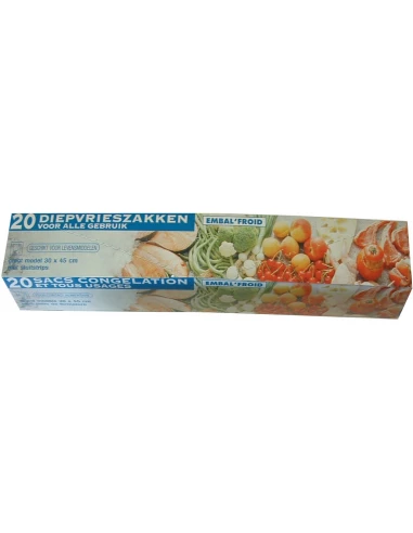 Sac congélation grand modèle 30 x 45 20 - 22 microns