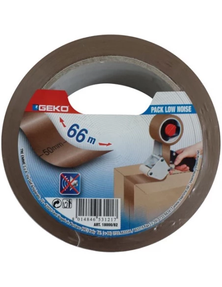 Adhésif emballage silencieux - 50 mm x 66 m - havane