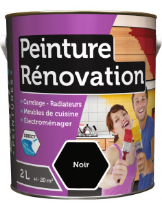 Peinture rénovation multi-surfaces boîte 2 l noir - 3661521129587 - Batir Peintures - 980160