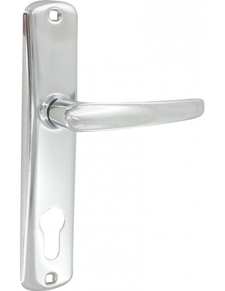 Ensemble Blois Chromé Poignée de porte avec cylindre intégré - DT 2000