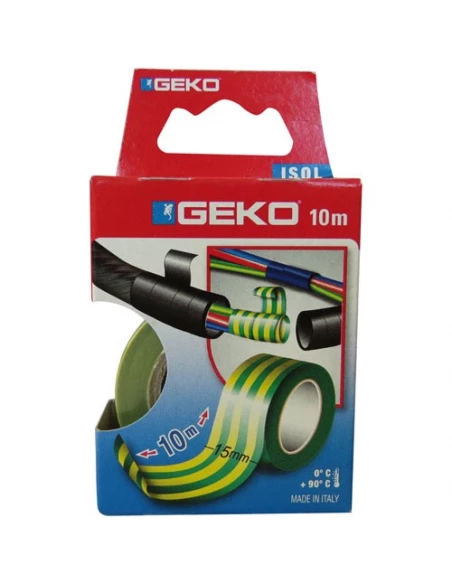 Adhésif isolation - 15 mm x 10 m - vert, jaune