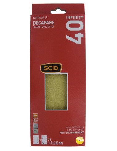 Patin Abrasif SCID G40 Poncage intensif gros grain - SCID