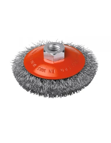 Brosse cuvette fils acier ondulés 120 12500