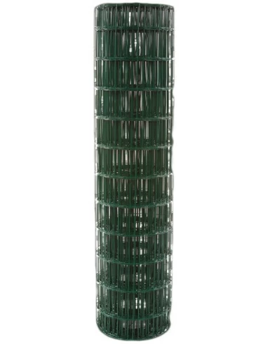Grillage residentiel plastifie vert maille 100 x 100 mm 1,5m de haut par 20 m de longueur