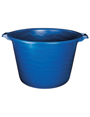 Baquet rond renforcé 120 litres bleu 52,5/72 x 46,5 cm