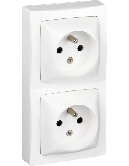 Double Prise 2p+t Horizontale / Verticale Legrand - Asl