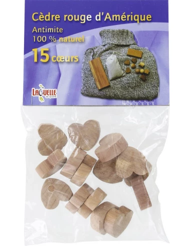 Antimite 100% naturel 15 coeurs
